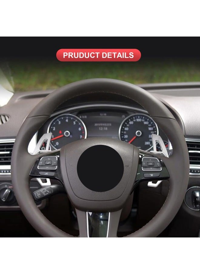 SK CUSTOM Steering Wheel Accessories Shift Paddle Shifter Extension Aluminum Alloy Silver Compatible with Volkswagen VW Golf 5 6 MK6 GTI R Jetta MK5 Passat B6 B7 CC Polo Sharan TIGUAN SEAT Leon DSG - Image 3