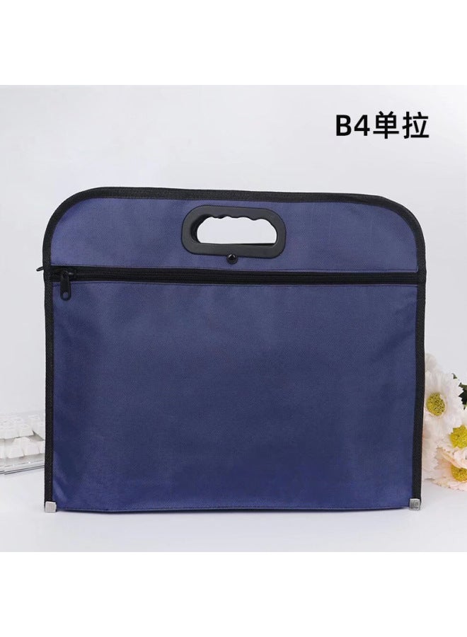 HELPS A4 Satchel Document Bag Customized Large-capacity Multi-functional Document Bag Oxford Cloth Double Zipper Information Conference Briefcase - Image 1