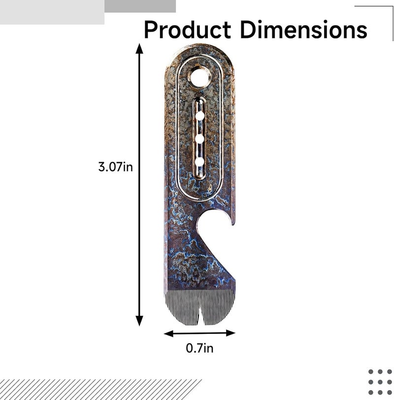 Titanium Alloy Prybar Tool with Unique Gradient Color, Keychain Bottle Opener and Multi-Functions - Image 3