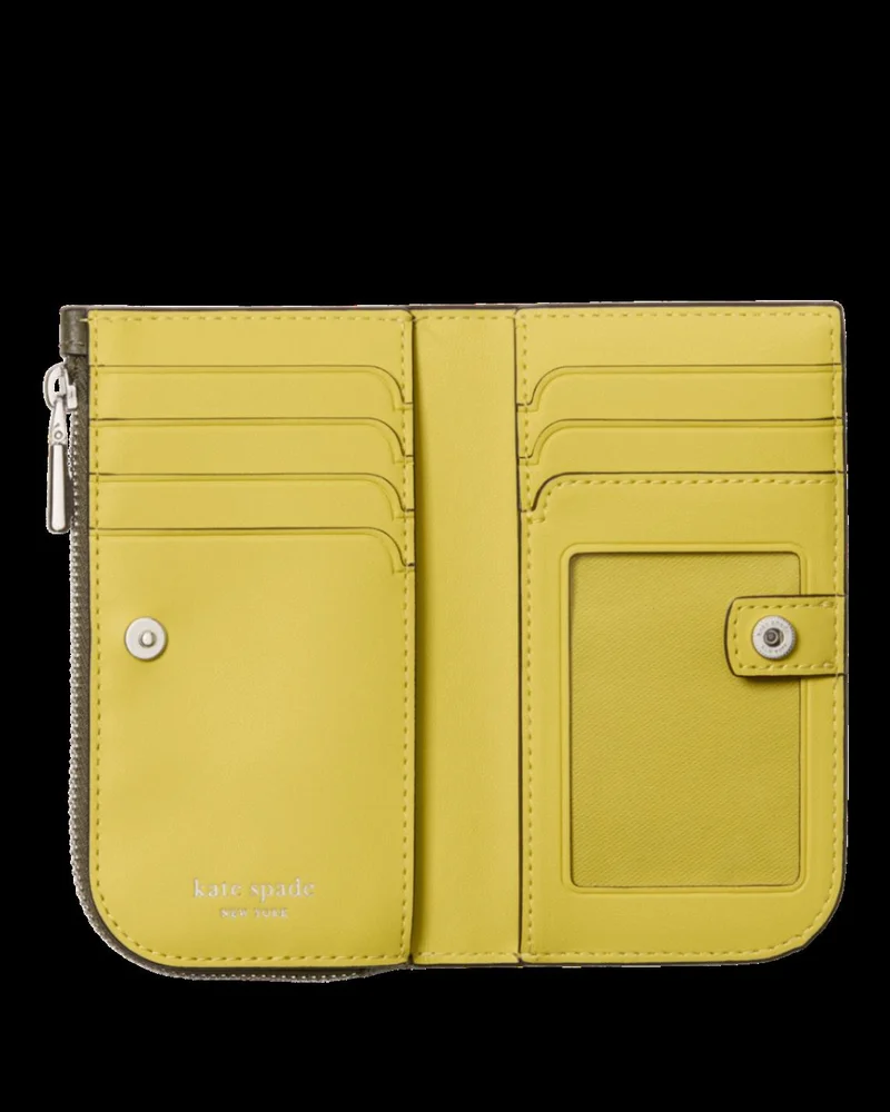 Kate Spade Devin Pebbled Leather Small Slim Bifold Wallet