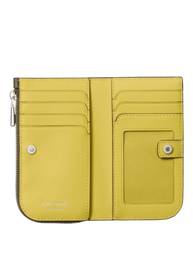 Kate Spade Devin Pebbled Leather Small Slim Bifold Wallet