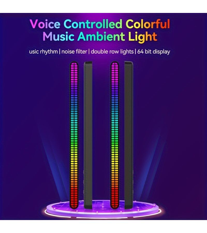 R 004 RGB Multicolor LED Music Sync Light USB Rechargeable Decorative Lamp for KTV DJ Parties and Festive Atmosphere - Image 1