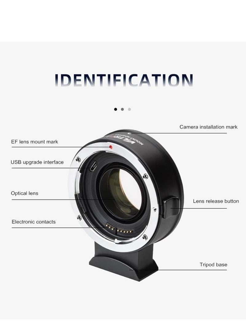 فيلتروكس EF-Z2 Autofocus Speed Booster Adapter Camera  - Image 3