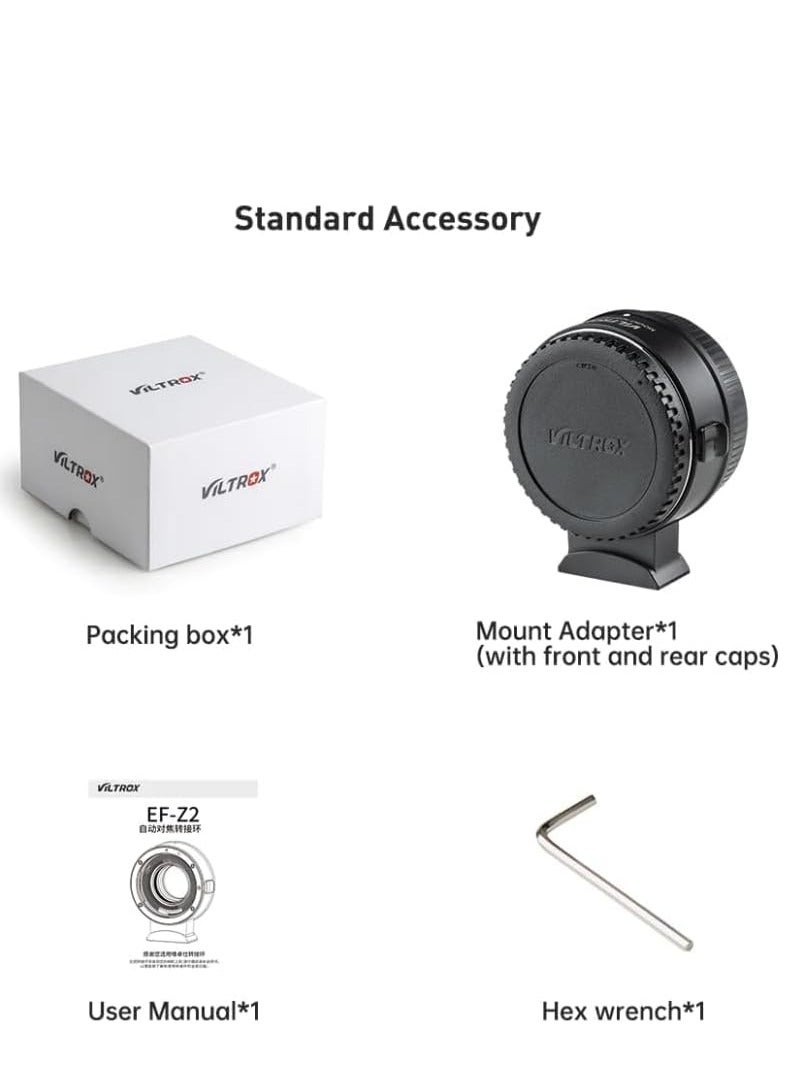 فيلتروكس EF-Z2 Autofocus Speed Booster Adapter Camera  - Image 5
