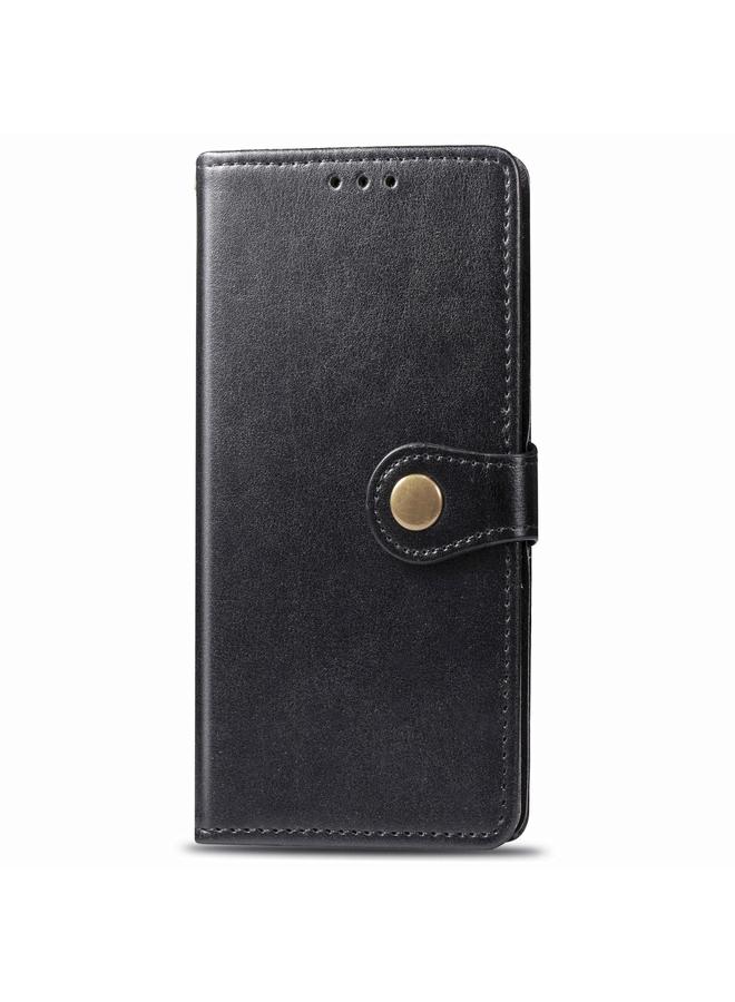 اس-توب جراب لهاتف Galaxy A20S جراب هاتف جلدي بلون سادة مع مشبك وحزام وإطار للصور وفتحة للبطاقات ومحفظة ووظيفة الحامل - Image 3