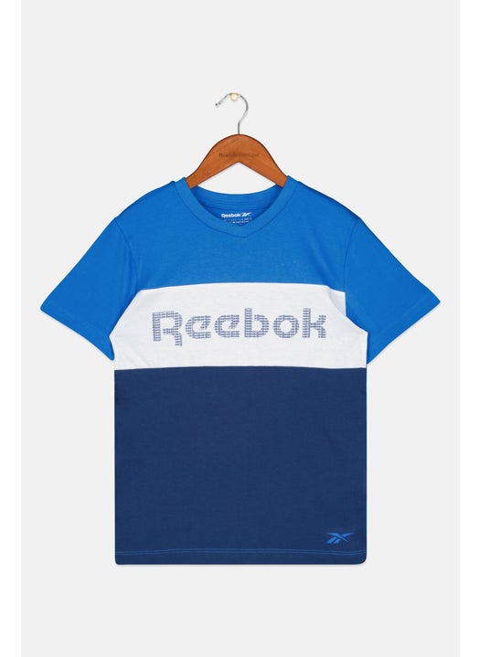 Kids Boy Sportswear Fit Colorblock T-Shirt, Blue Combo