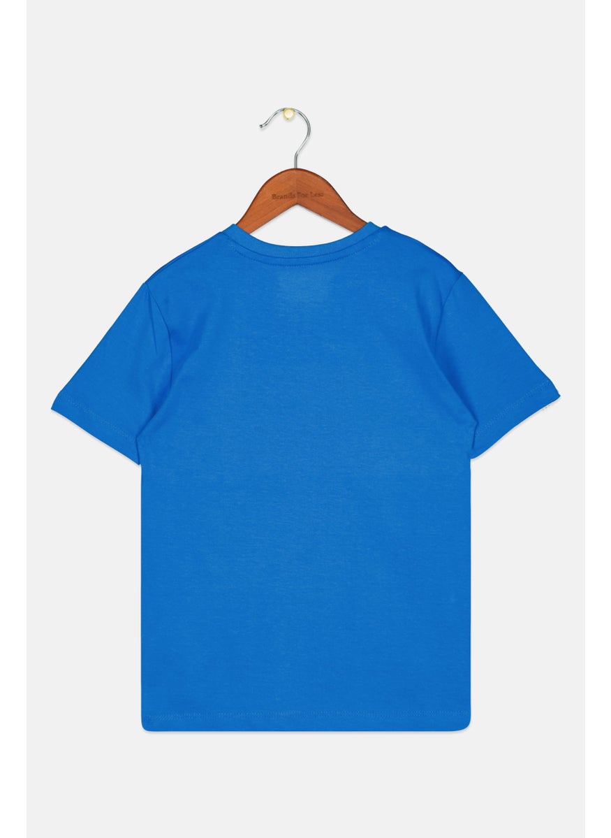Reebok - Kids Boy Sportswear Fit Colorblock T-Shirt, Blue Combo - Image 1