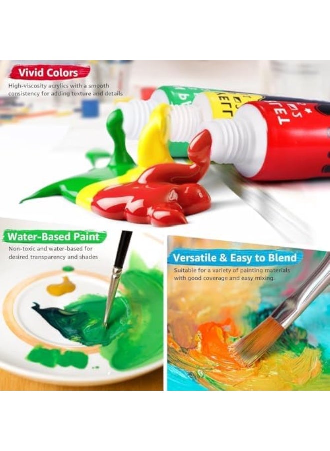 Fabric 12-Color Fabric Paint Set for Clothes, Shoes & Canvas - Permanent Non-Toxic Textile Art Kit - Image 2