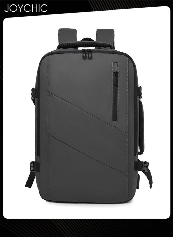 Joychic Business Travel Laptop Backpack Anti Theft Slim Durable Computer Backpack with USB Charging Port Water Resistant College School Bag for Men Fits 15.6 Inch Grey - Image 3