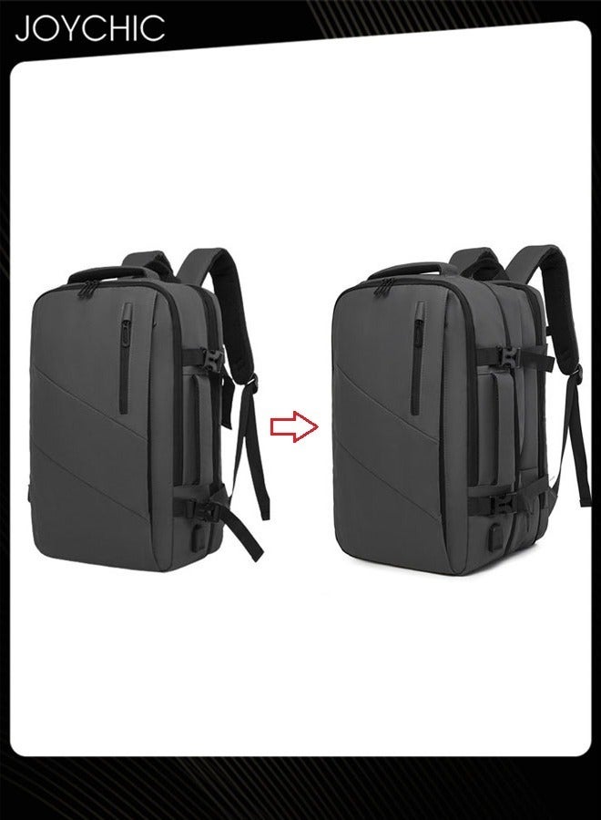 Joychic Business Travel Laptop Backpack Anti Theft Slim Durable Computer Backpack with USB Charging Port Water Resistant College School Bag for Men Fits 15.6 Inch Grey - Image 4