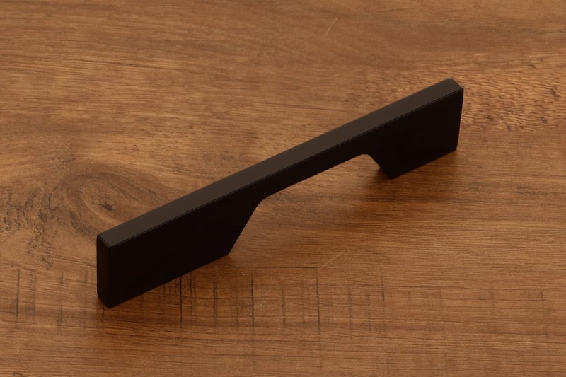 HARMONUS ,Fancy Aluminium Kitchen Cabinet Handle/Pull Handle/Door Handle/Drawer Handle,Glossy Black Finish,Aluminium Alloy, 96 MM (4 Inch), 8 PCS HCBLACKSAC-21-8-96MM - Image 2