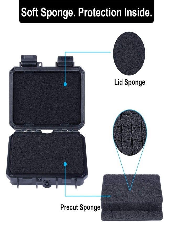Lykus HC-1510 Mini Hard Case Dry Box with Foam Insert, Interior Size 5.91x3.35x1.46 inch, IP66 Splash-Proof - Image 2