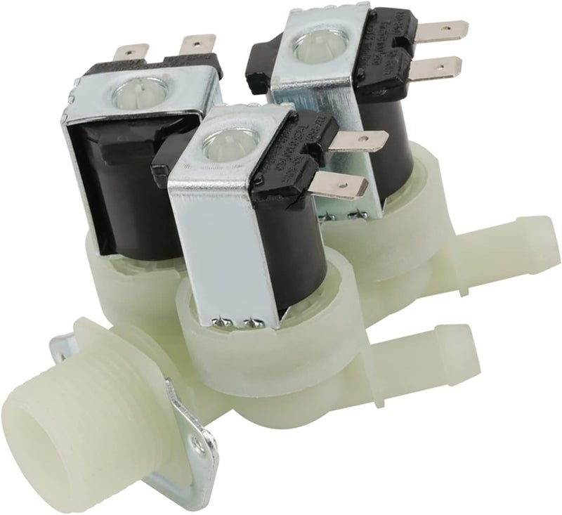 Marhynchus Electric Solenoid Valve 220V AC 3 Way Normally Closed Water Inlet Control Valve for Washing Machine Plastic G3 4 12mm 1 Pack - Image 5