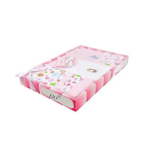 EIO Baby's Cotton Printed New Born Baby Clothing Gift Set -13 Pieces (Pink) - Image 3