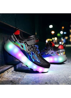 Generic Kids Roller Skate Shoes Double Wheels Flashing Charging Sneakers for Boys & Girls Ideal for Gymnastics, Skateboarding & Birthday Gifts  - Image 5