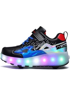 Generic Kids Roller Skate Shoes Double Wheels Flashing Charging Sneakers for Boys & Girls Ideal for Gymnastics, Skateboarding & Birthday Gifts  - Image 2