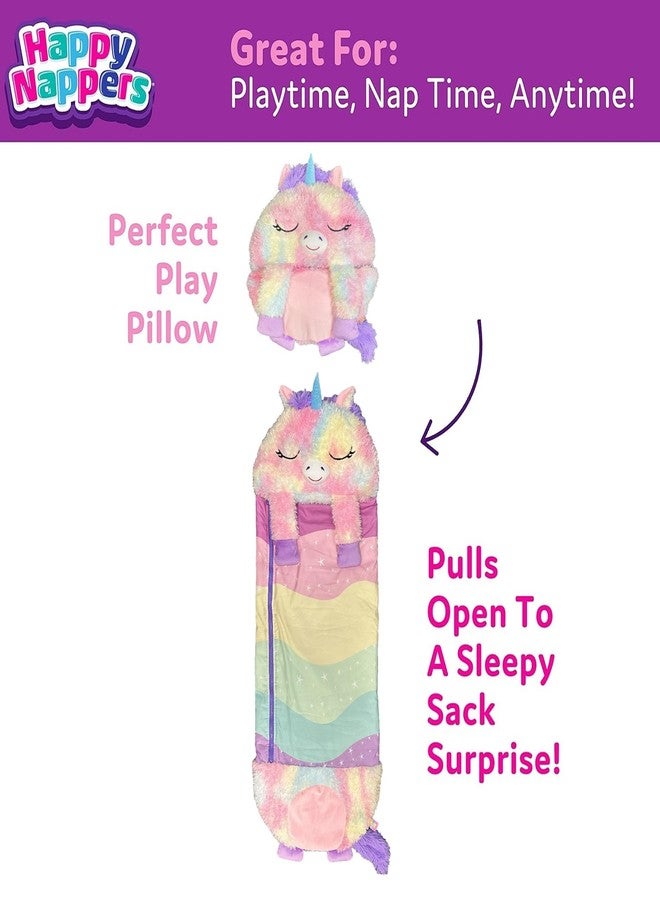 Happy Nappers 2-in-1 Pillow & Sleepy Sack Dreamy the Unicorn 66x30 Large - Image 3
