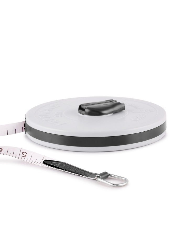 FREEMANS FREEMANS FM30 Grey Magic Fibreglass Measuring Tape - 30m/100ft With Unbreakable ABS Case || Durable Winding Mechanism Handle and Steel End Hook || Grey Color  - Image 4