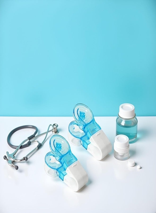 Sluswallow 2Pcs Blue Portable Pill Taker Remover，Dispenser Pills Extractor Tool for Elderly,Medication Aids, Blister Pack Opener Popper Assistance No Contact Easy to Take Out Portable - Image 5