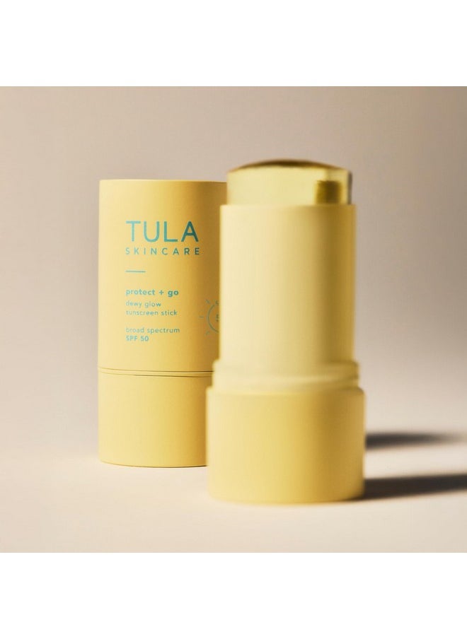 TULA TULA Skin Care Protect + Go Dewy Glow Sunscreen Stick SPF 50 - Skincare-First, Non-Greasy, Mess-Free On-the-go Application & Reef-Safe with Pollution & Blue Light Protection, 0.5 oz.  - Image 4