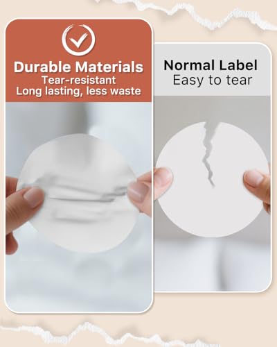 iEager 3 Inch Circle Thermal Sticker Labels, Self-Adhesive Round Direct Thermal Label, Multi-Purpose Roll Thermal Stickers, 500 Labels, White - Image 4
