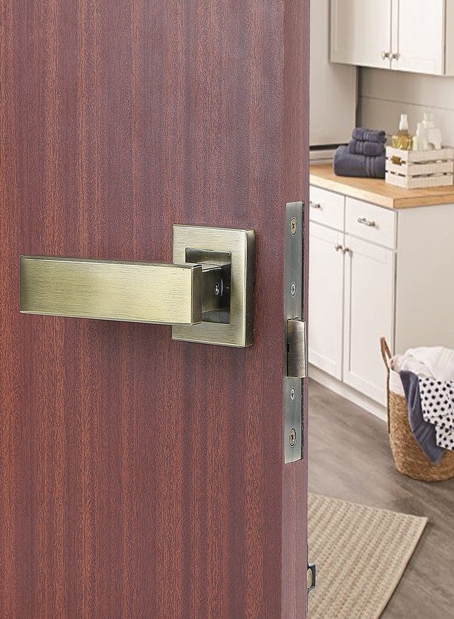 Saze Premium Heavy Duty Mortise Lock for Door |Bathroom Storeroom and Balcony Door Lock with Bolt Latch and Pull Handle for Home and Office Matt Antique Finish, Rust Free - (LB-1007) - Image 1