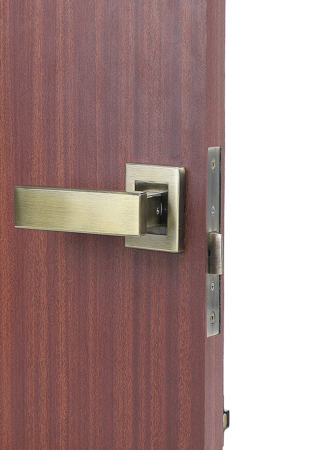 Saze Premium Heavy Duty Mortise Lock for Door |Bathroom Storeroom and Balcony Door Lock with Bolt Latch and Pull Handle for Home and Office Matt Antique Finish, Rust Free - (LB-1007) - Image 3