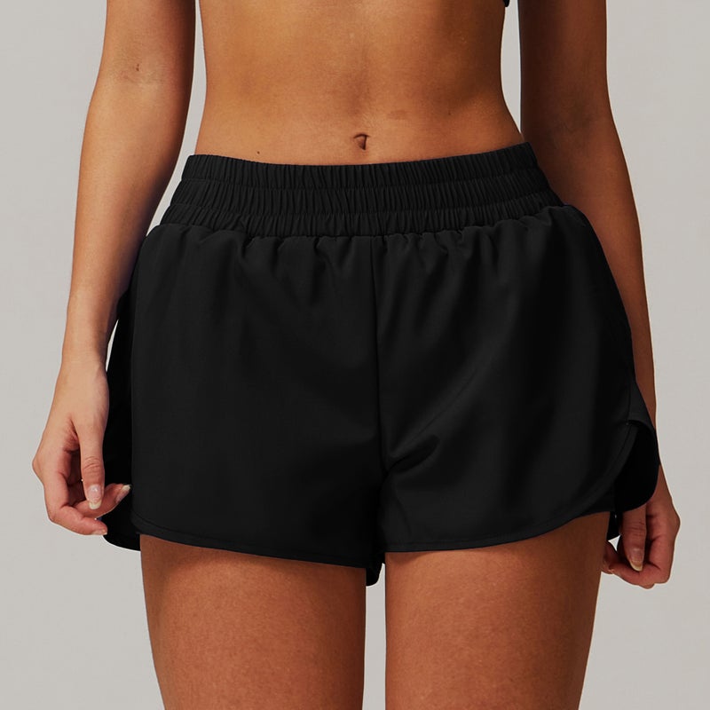 Women's 2-in-1 Yoga Shorts with Pockets Quick Dry Butt Lifting - Image 1