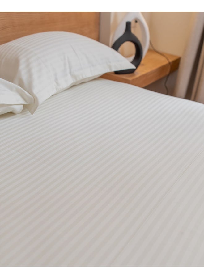 Bcomfort OFF WHITE Fitted Stripe Bedsheet Set - Image 3