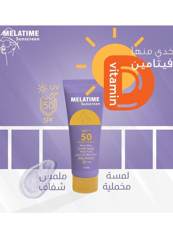 MELATIME Melatime Sunscreen Velvet Touch Gel SPF 50+ 50 gm  - Image 2