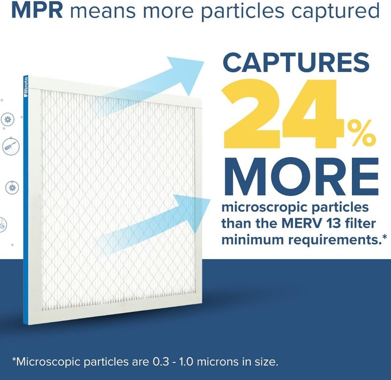 FILTRETE 18x20x1 AC Furnace Air Filter, MERV 13, MPR 1900, Premium Allergen, Bacteria & Virus Filter, 3-Month Pleated 1-Inch Electrostatic Air Cleaning Filter, 2-Pack (Actual Size 17.81x19.81x0.81 in) - Image 4