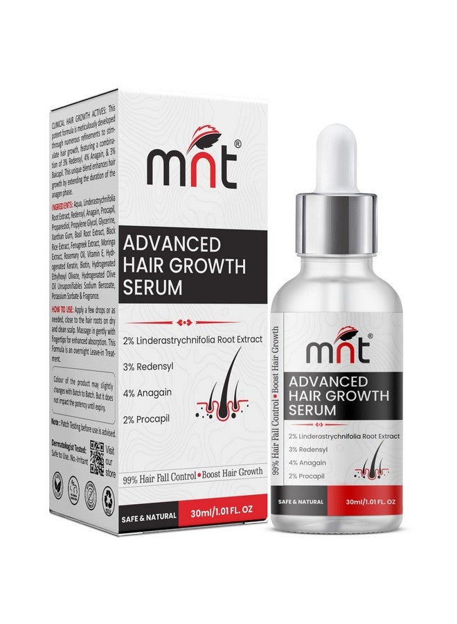 MNT Advanced Hair Growth Serum With 2% Lindera Strychnifolia 3% Redensyl, 4% Anagain, 2% Procapil | Hair Growth Serum For Scalp | Hair Growth Serum For Women & Men | 30 Ml - Image 1