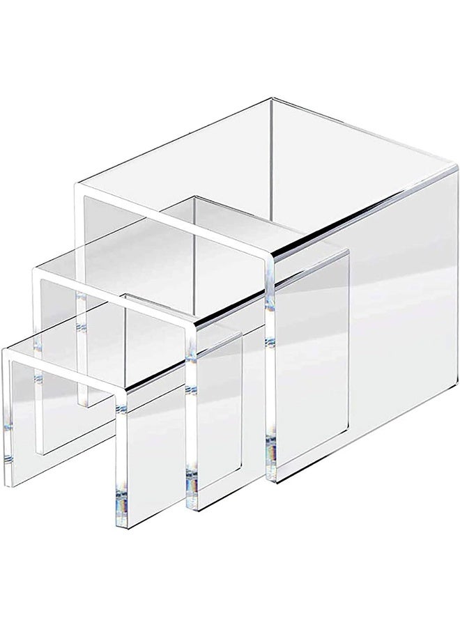 TPGP Acrylic Riser 5Mm Thickness 3 4 5 Inches Set Of 3 Display Stand Showcase - Image 1
