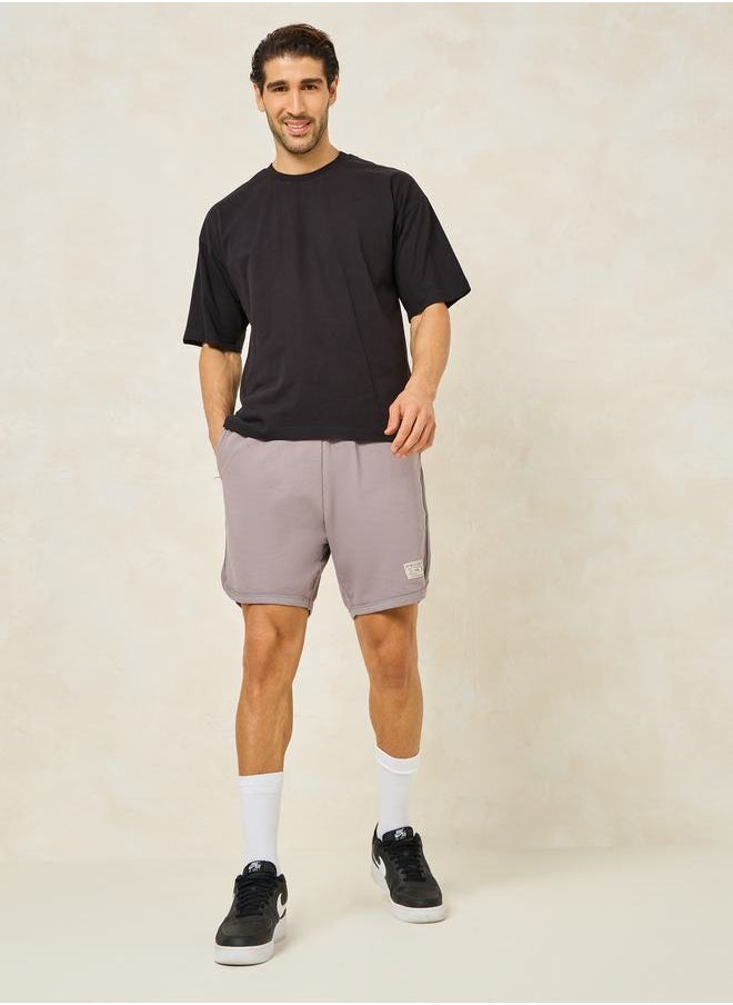 Styli Badge Detail Cycling Terry Shorts  - Image 2
