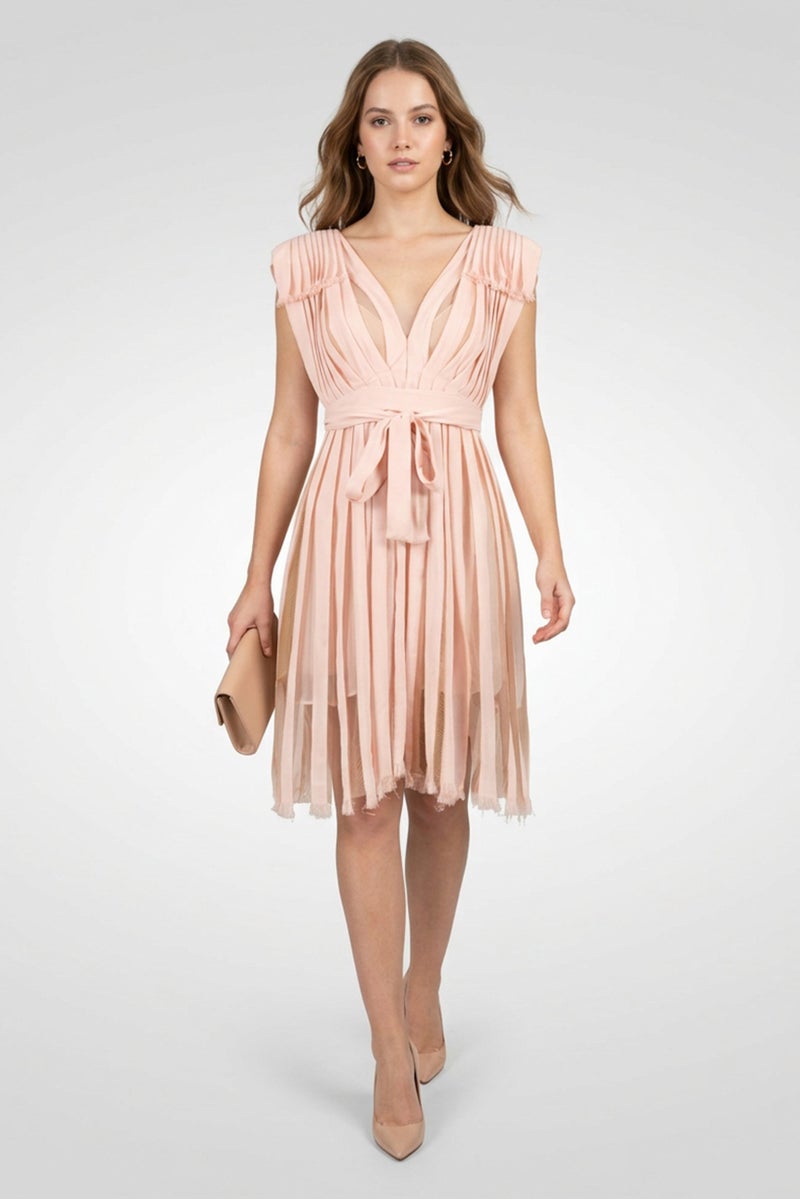 STELLA MCCARTNEY Women Mara Midi Dress, Pink - Image 1