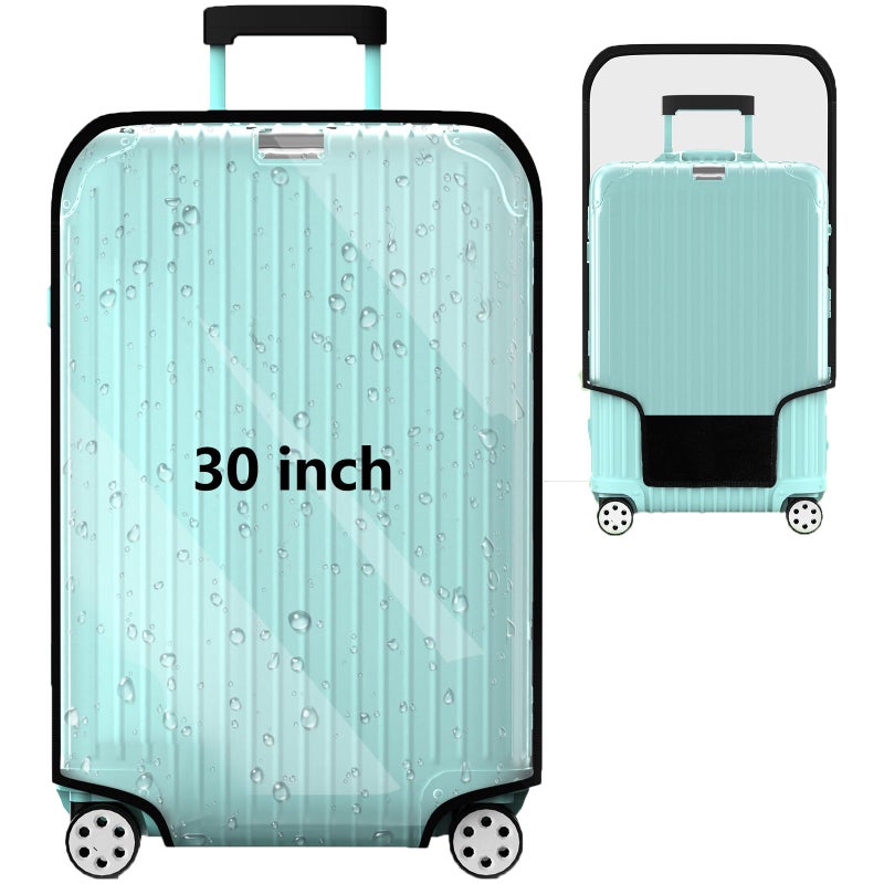 YHOUSE Suitcase Covers For Luggage 30 Inch Clear PVC Luggage Covers Protector Full Thicken Transparent Waterproof Suitcase Sleeve With Large Velcro for 30 Wheeled Suitcases - Image 2