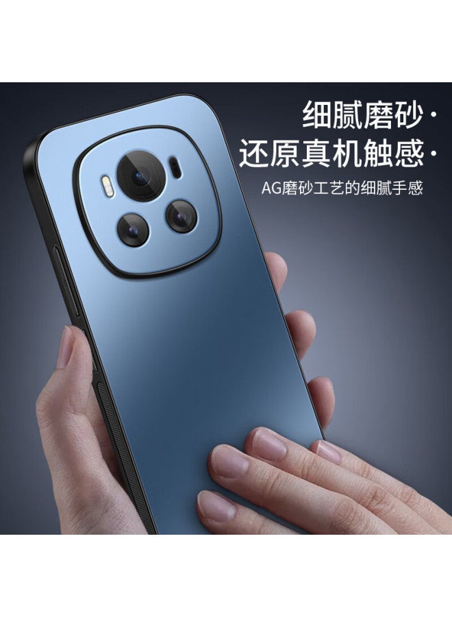 Shangsu Protective Case For Honor Magic6 Huawei Magic6, Ag Frosted Full Coverage, Simple Business Style, Anti-drop, For Men And Women, Sapphire Blue - Image 2