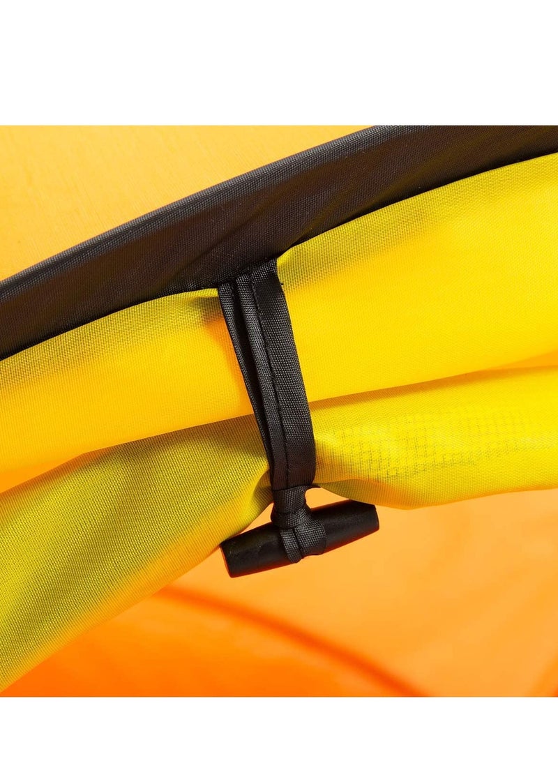 SOLARAE Kids Portable Pop-up Play Tent, Automatic Setup Outdoor and Indoor House with Net Anti Mosquito Instant Playhouse Beach Carrying Bag for Girls and Boys-Yellow Tiger - Image 5