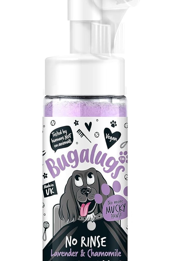 Bugalugs Lavender & Chamomile Paw Cleaner No Rinse Foam Shampoo - 200ML - Image 1