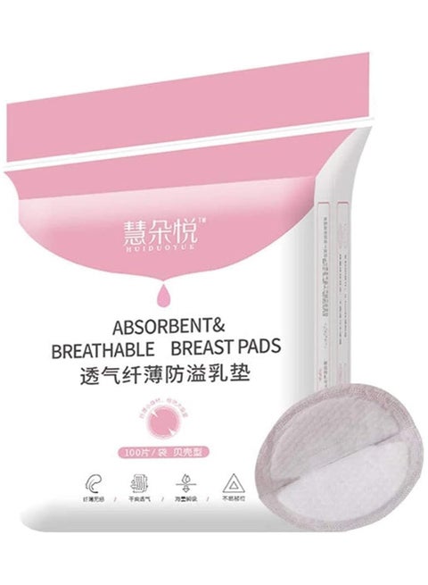 Disposable Nursing Breast Pads, Nipple covers for Breast Feeding Pastel Touch 100 Pcs
