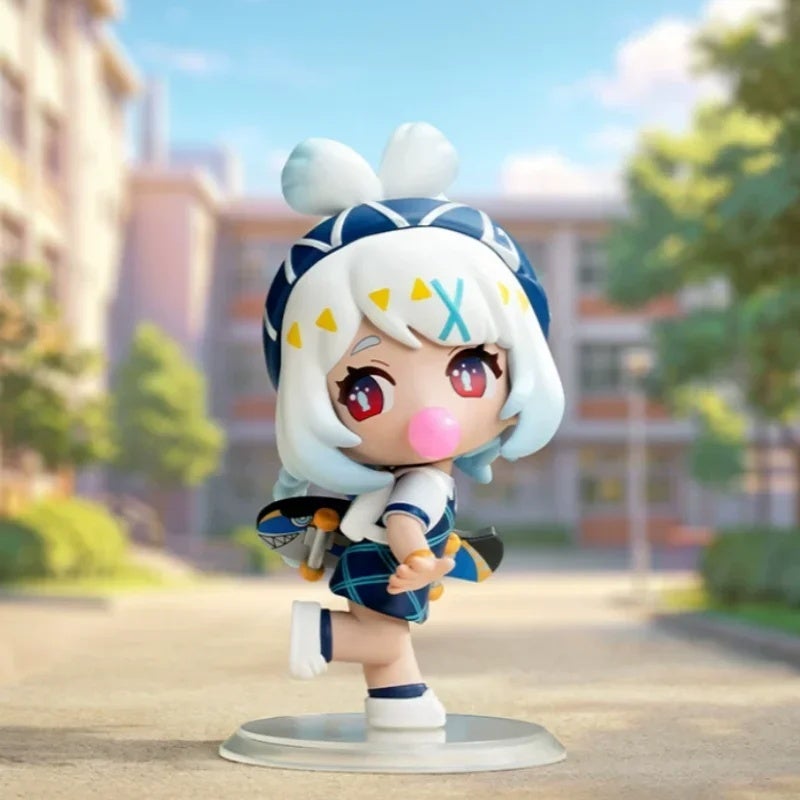 POP MART Popmart Genshin Impact Academy's Light Shadow Poetry Series Blind Box Mystery Box Doll Cute Anime Figure Guess Bag Toy Desktop, Azure Skater - Image 1