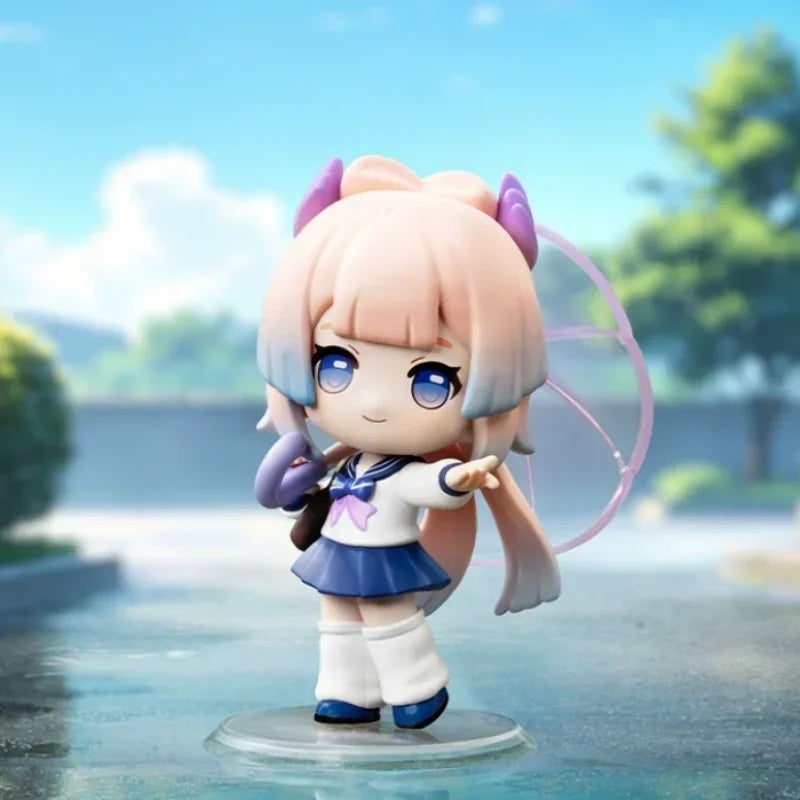 POP MART Popmart Genshin Impact Academy's Light Shadow Poetry Series Blind Box Mystery Box Doll Cute Anime Figure Guess Bag Toy Desktop, Azure Skater - Image 2