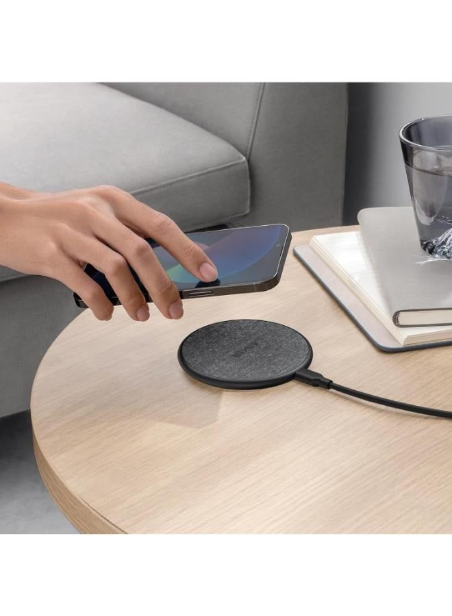 Anker 318 Wireless Charger (Pad) (Wireless Charger, Qi Certified), Compatible with iPhone 14/13, Up to 10W Output, USB-C & USB-A Cable Included, Supports type-c Input - Image 3