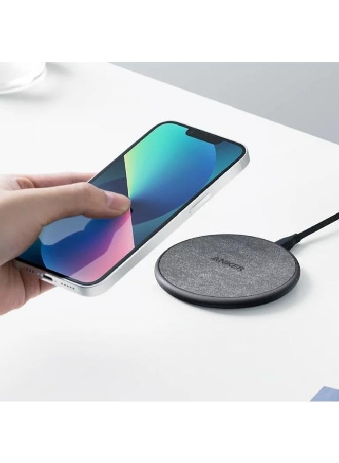 Anker 318 Wireless Charger (Pad) (Wireless Charger, Qi Certified), Compatible with iPhone 14/13, Up to 10W Output, USB-C & USB-A Cable Included, Supports type-c Input - Image 4