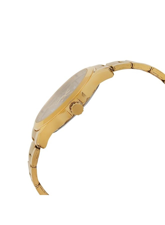 تيميكس ساعة يد TIMEX للرجال، عقارب، بمينا دائري أخضر وسوار من الفولاذ المقاوم للصدأ بلون الذهب الوردي - مقاومة للماء - طراز TW000X142 - Image 3