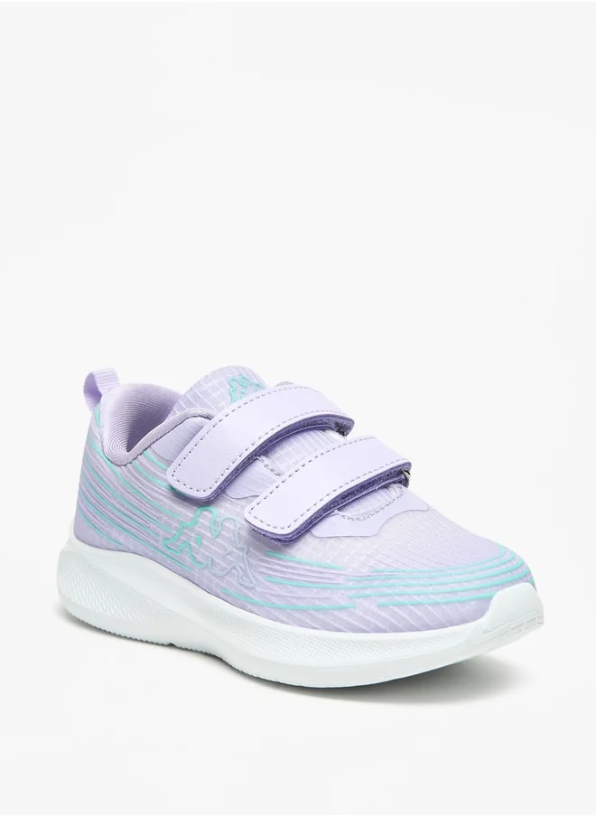 Kappa Girl's Logo Print Sports Shoes with Hook and Loop Closure