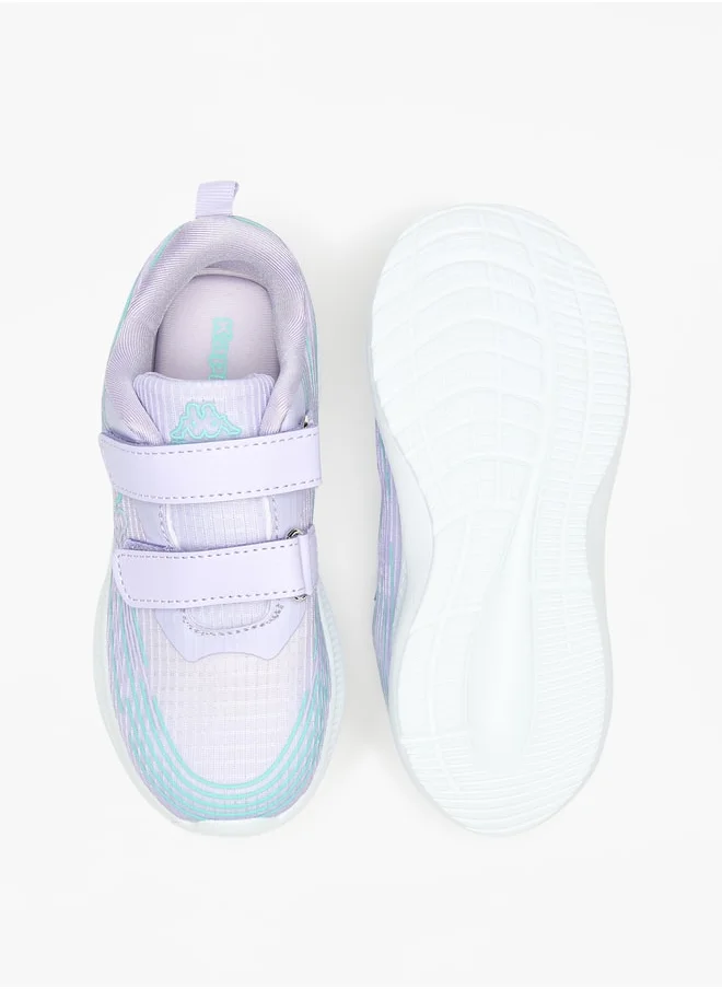 كابا Girl's Logo Print Sports Shoes with Hook and Loop Closure
