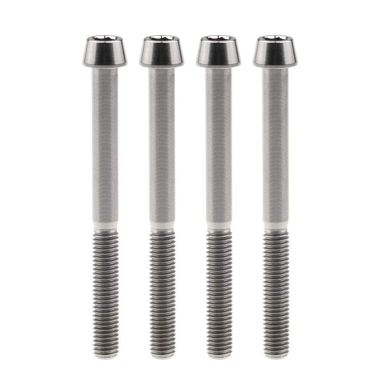 Wanyifa Titanium Ti Bolt M5x9 16 18 20 25 30 35 40 45 50 55 60mm Tapered Head Screws Pack of 4 M5x55mm Normal Titanium - Image 2