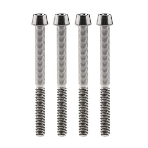 Wanyifa Titanium Ti Bolt M5x9 16 18 20 25 30 35 40 45 50 55 60mm Tapered Head Screws Pack of 4 M5x55mm Normal Titanium - Image 1