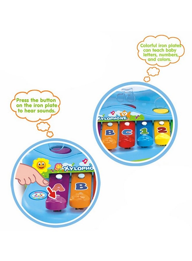 كيديتوس لعبة مقعد عزف بيانو موسيقي بألوان قوس قزح للأطفال من كيديتو مع كرات ومطرقة - Image 5